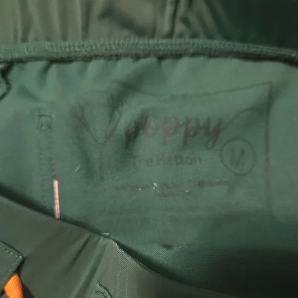 Green Jogger Pants with Orange Accents - Picture 3 of 3